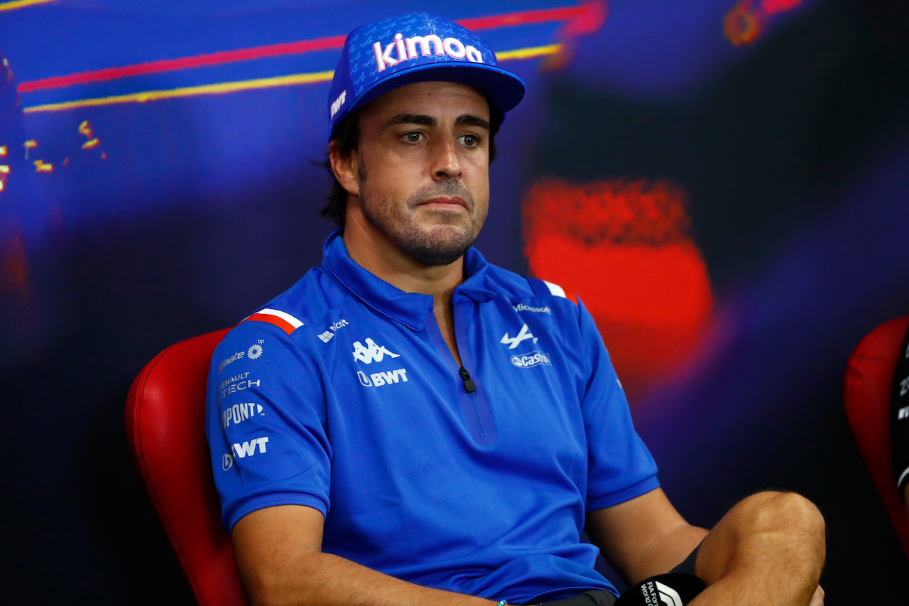 GP BELGIO, Fernando Alonso (ESP) Alpine F1 Team in the FIA Press Conference.
25.08.2022. Formula 1 World Championship, Rd 14, Belgian Grand Prix, Spa Francorchamps, Belgium, Preparation Day.
- www.xpbimages.com, EMail: requests@xpbimages.com © Copyright: XPB Images