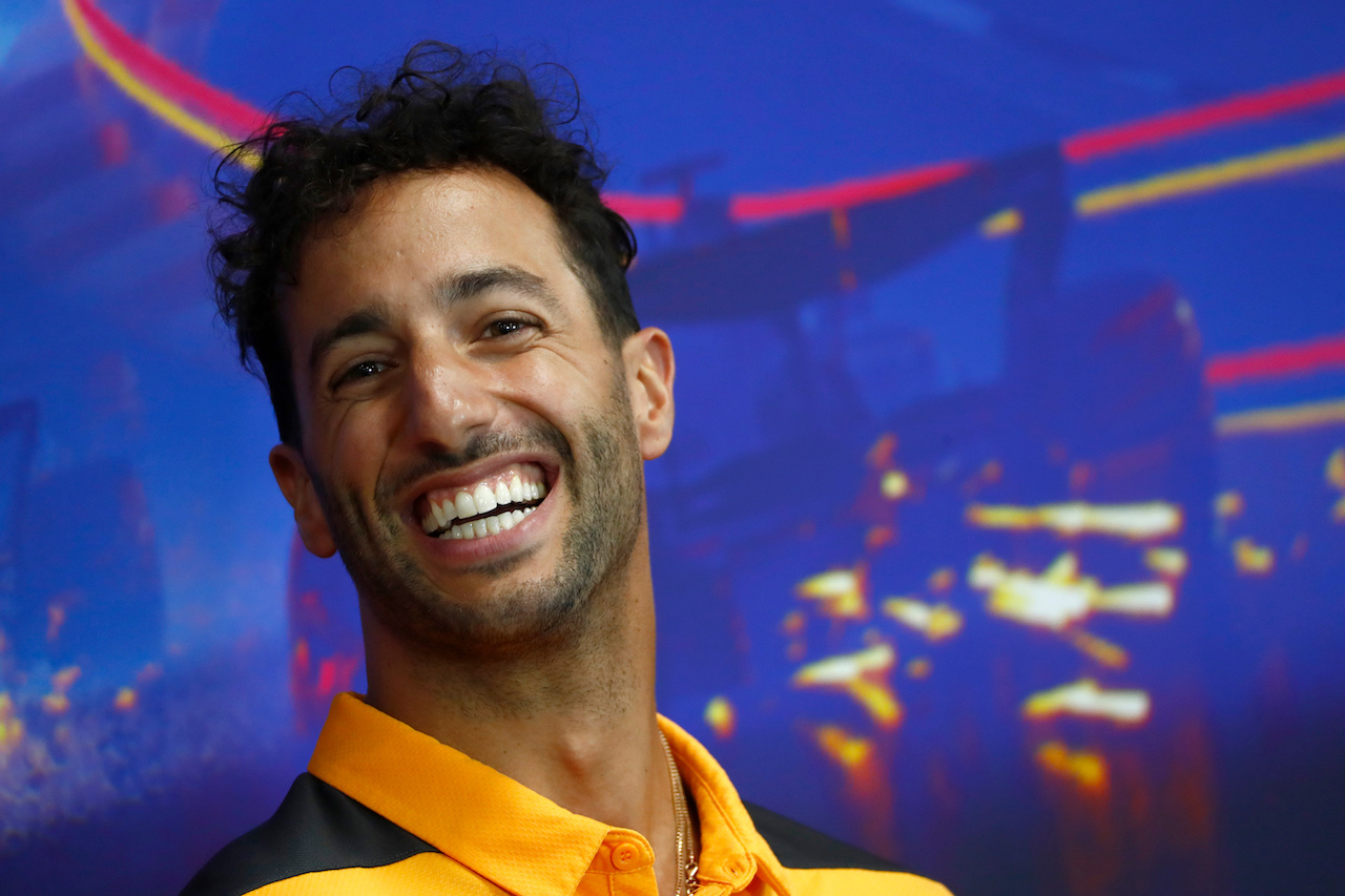 GP BELGIO, Daniel Ricciardo (AUS) McLaren in the FIA Press Conference.
25.08.2022. Formula 1 World Championship, Rd 14, Belgian Grand Prix, Spa Francorchamps, Belgium, Preparation Day.
- www.xpbimages.com, EMail: requests@xpbimages.com © Copyright: XPB Images