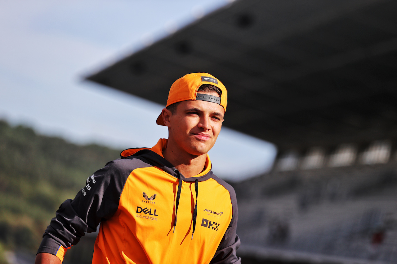 GP BELGIO, Lando Norris (GBR) McLaren.
25.08.2022. Formula 1 World Championship, Rd 14, Belgian Grand Prix, Spa Francorchamps, Belgium, Preparation Day.
- www.xpbimages.com, EMail: requests@xpbimages.com © Copyright: Moy / XPB Images