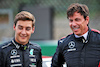 GP BELGIO, (L to R): George Russell (GBR) Mercedes AMG F1 e Toto Wolff (GER) Mercedes AMG F1 Shareholder e Executive Director.
25.08.2022. Formula 1 World Championship, Rd 14, Belgian Grand Prix, Spa Francorchamps, Belgium, Preparation Day.
 - www.xpbimages.com, EMail: requests@xpbimages.com © Copyright: Coates / XPB Images