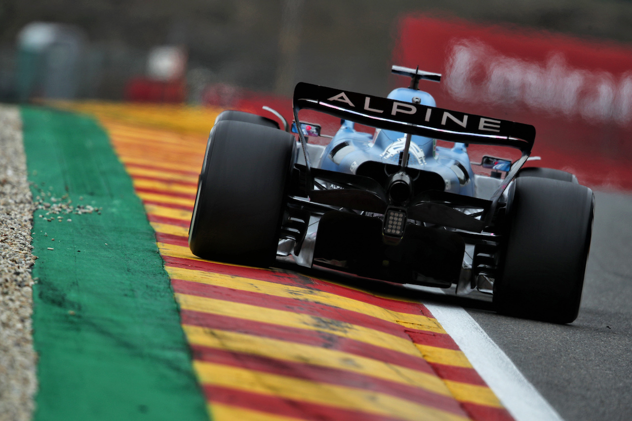 GP BELGIO, Fernando Alonso (ESP) Alpine F1 Team A522.
27.08.2022. Formula 1 World Championship, Rd 14, Belgian Grand Prix, Spa Francorchamps, Belgium, Qualifiche Day.
 - www.xpbimages.com, EMail: requests@xpbimages.com © Copyright: Coates / XPB Images