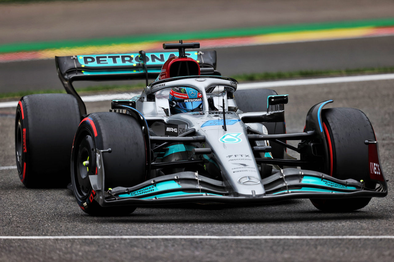 GP BELGIO, George Russell (GBR) Mercedes AMG F1 W13.
27.08.2022. Formula 1 World Championship, Rd 14, Belgian Grand Prix, Spa Francorchamps, Belgium, Qualifiche Day.
- www.xpbimages.com, EMail: requests@xpbimages.com © Copyright: Moy / XPB Images