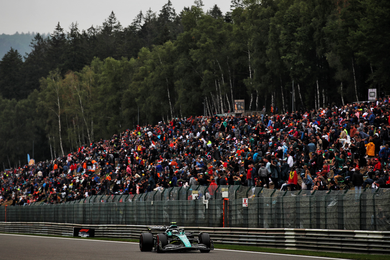 GP BELGIO, Sebastian Vettel (GER) Aston Martin F1 Team AMR22.
27.08.2022. Formula 1 World Championship, Rd 14, Belgian Grand Prix, Spa Francorchamps, Belgium, Qualifiche Day.
 - www.xpbimages.com, EMail: requests@xpbimages.com © Copyright: Coates / XPB Images