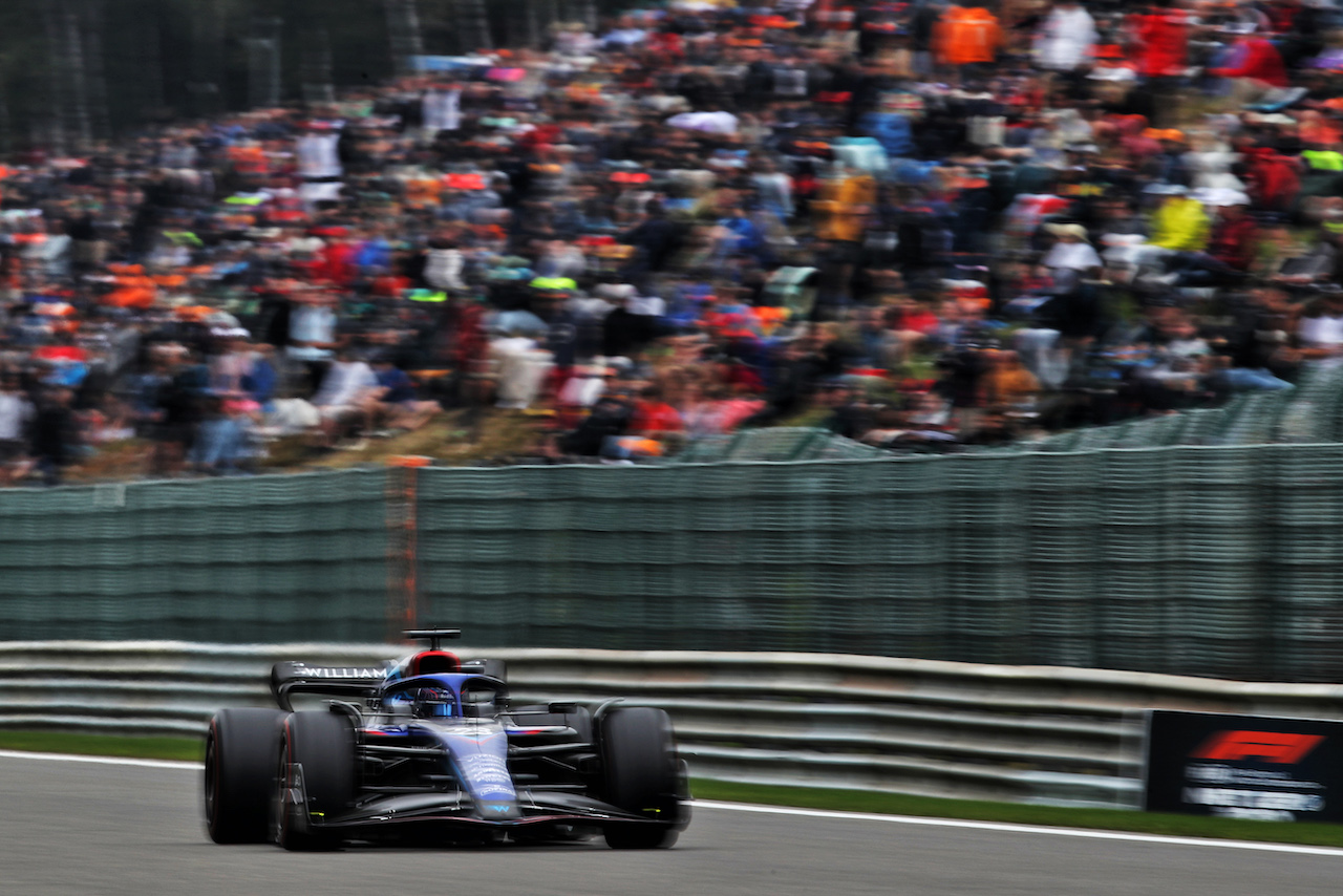 GP BELGIO, Alexander Albon (THA) Williams Racing FW44.
27.08.2022. Formula 1 World Championship, Rd 14, Belgian Grand Prix, Spa Francorchamps, Belgium, Qualifiche Day.
 - www.xpbimages.com, EMail: requests@xpbimages.com © Copyright: Coates / XPB Images