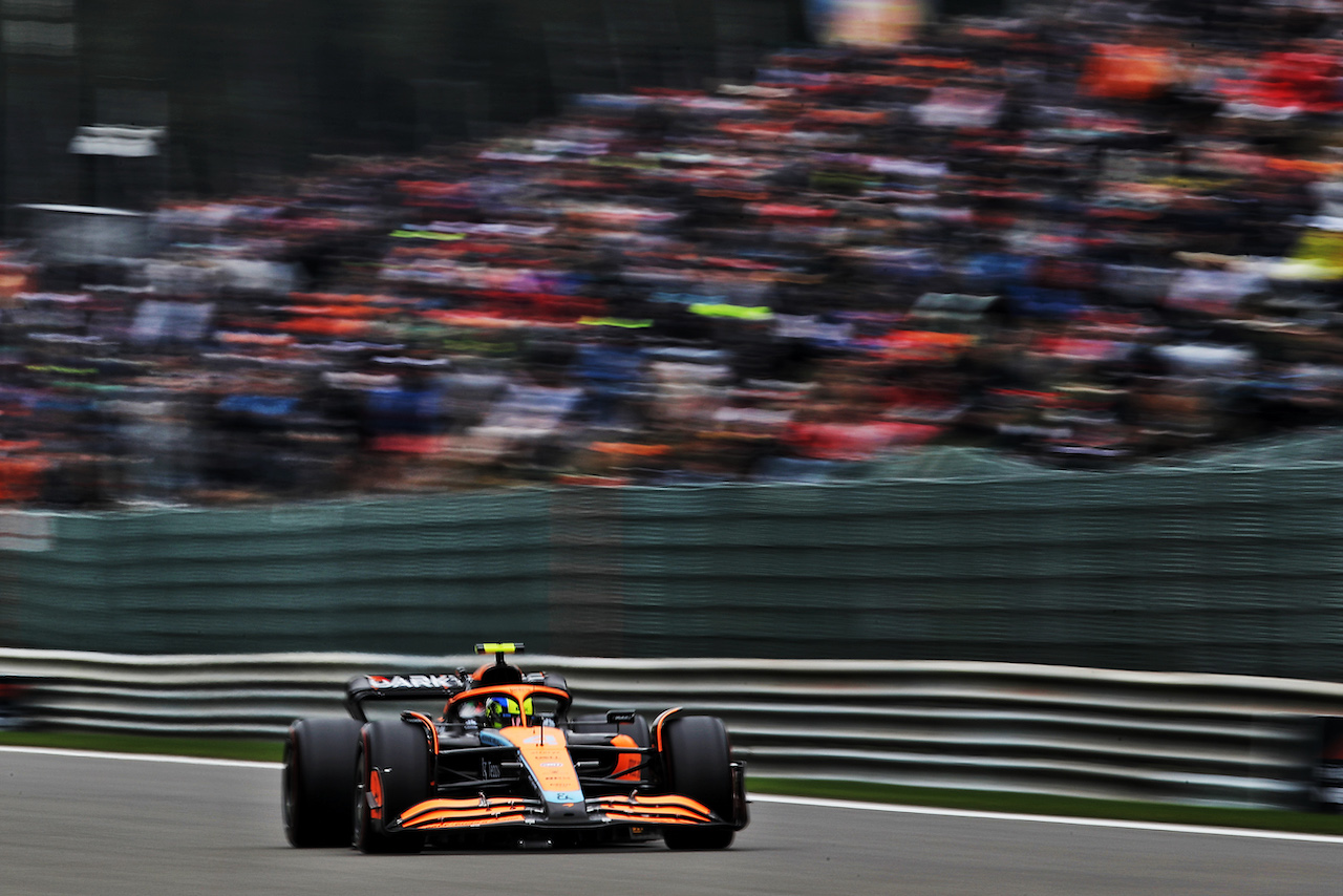 GP BELGIO, Lando Norris (GBR) McLaren MCL36.
27.08.2022. Formula 1 World Championship, Rd 14, Belgian Grand Prix, Spa Francorchamps, Belgium, Qualifiche Day.
 - www.xpbimages.com, EMail: requests@xpbimages.com © Copyright: Coates / XPB Images