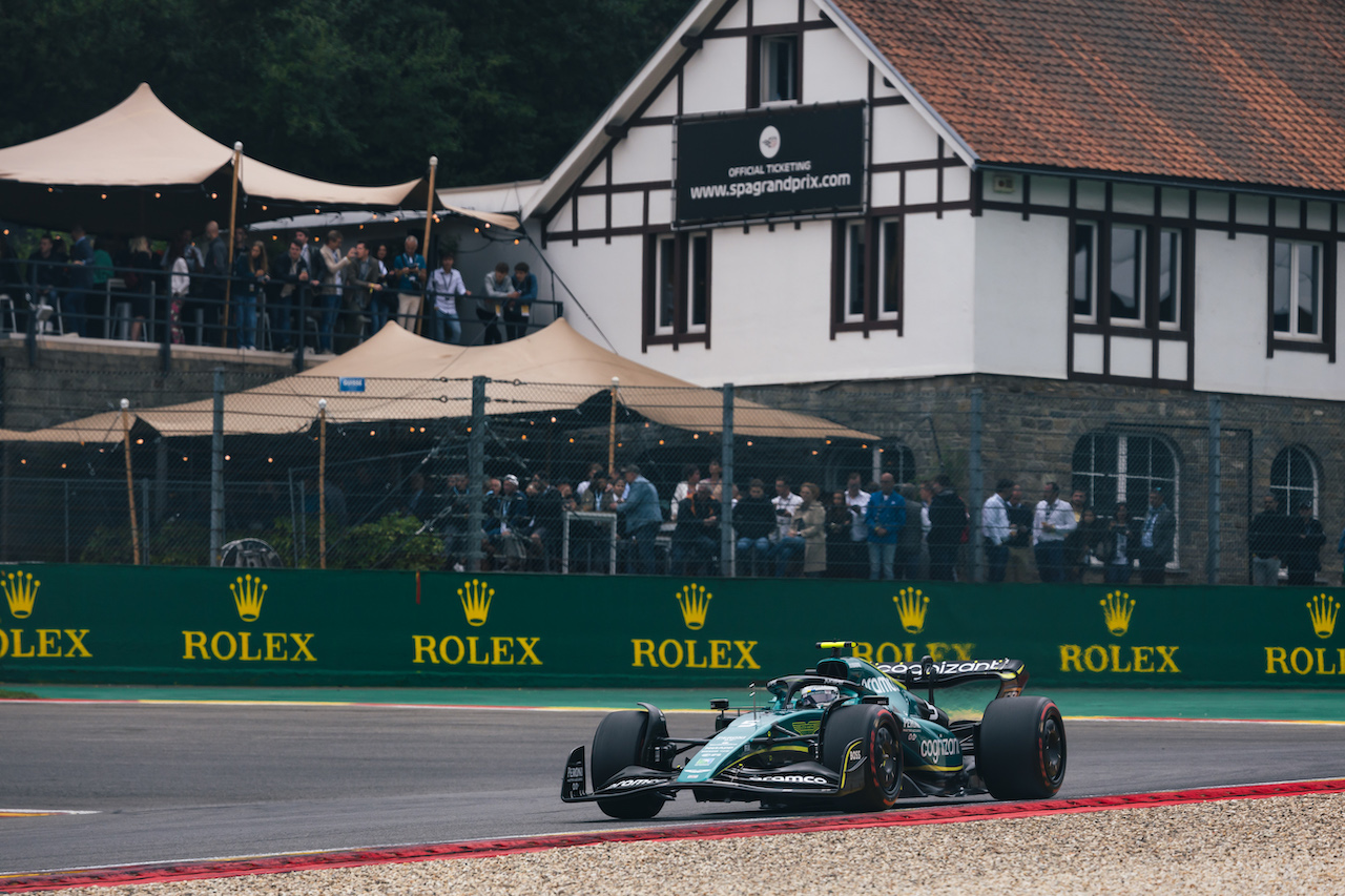 GP BELGIO, Sebastian Vettel (GER) Aston Martin F1 Team AMR22.
27.08.2022. Formula 1 World Championship, Rd 14, Belgian Grand Prix, Spa Francorchamps, Belgium, Qualifiche Day.
- www.xpbimages.com, EMail: requests@xpbimages.com © Copyright: Bearne / XPB Images