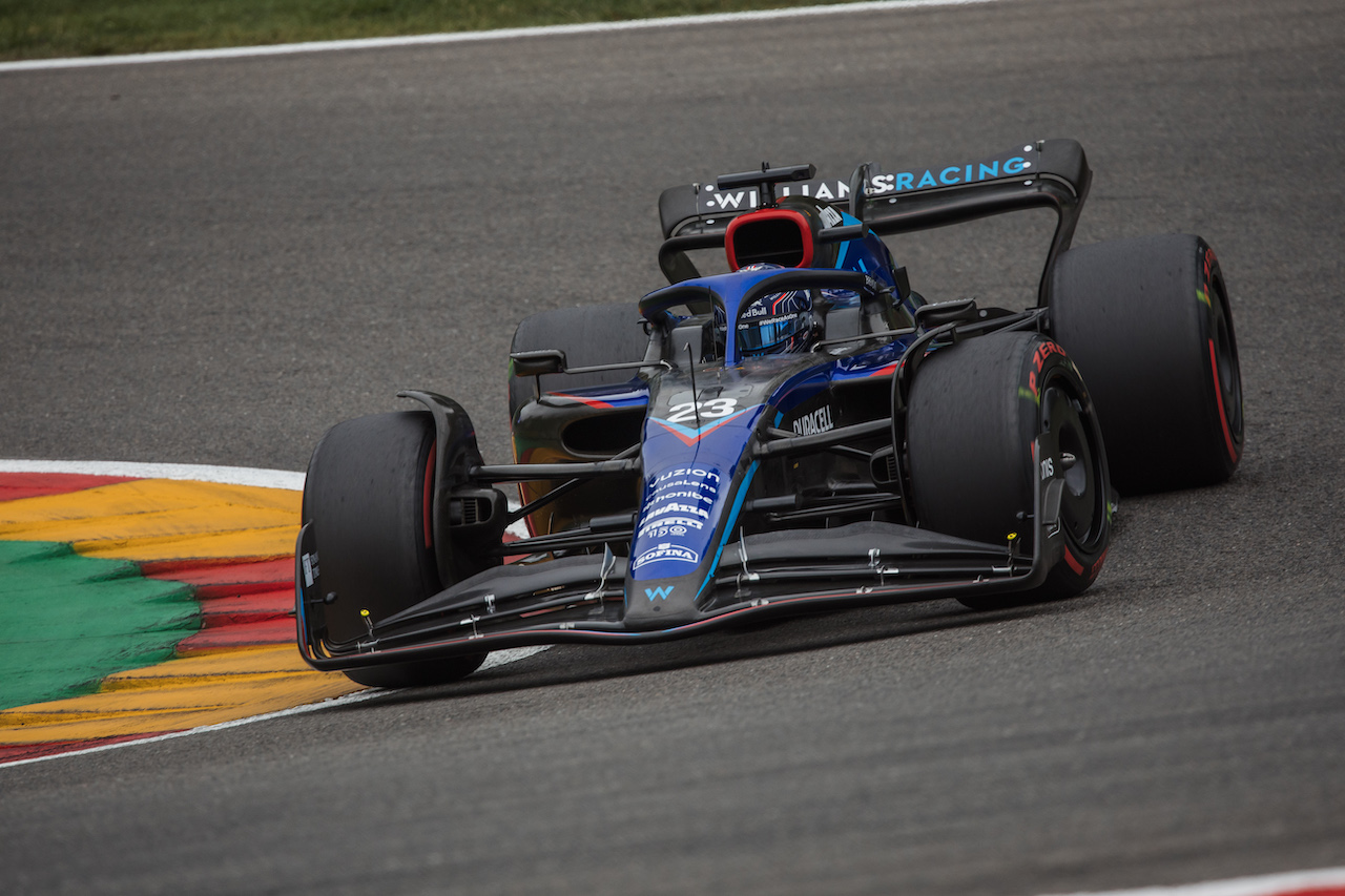 GP BELGIO, Alexander Albon (THA) Williams Racing FW44.
27.08.2022. Formula 1 World Championship, Rd 14, Belgian Grand Prix, Spa Francorchamps, Belgium, Qualifiche Day.
- www.xpbimages.com, EMail: requests@xpbimages.com © Copyright: Bearne / XPB Images