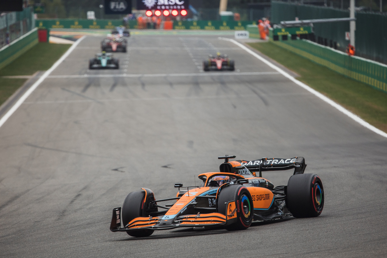 GP BELGIO, Daniel Ricciardo (AUS) McLaren MCL36.
27.08.2022. Formula 1 World Championship, Rd 14, Belgian Grand Prix, Spa Francorchamps, Belgium, Qualifiche Day.
- www.xpbimages.com, EMail: requests@xpbimages.com © Copyright: Bearne / XPB Images