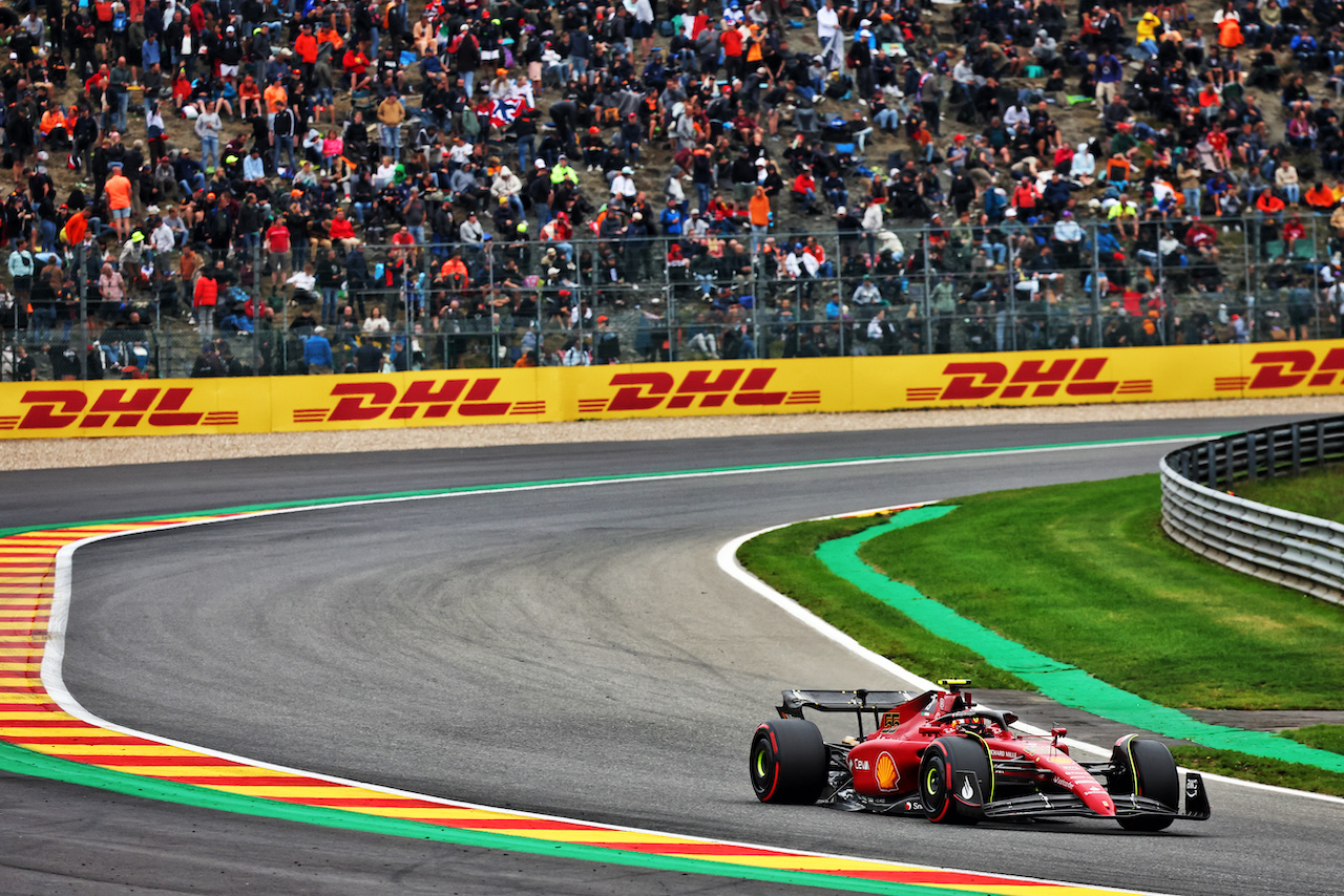 GP BELGIO, Carlos Sainz Jr (ESP) Ferrari F1-75.
27.08.2022. Formula 1 World Championship, Rd 14, Belgian Grand Prix, Spa Francorchamps, Belgium, Qualifiche Day.
- www.xpbimages.com, EMail: requests@xpbimages.com © Copyright: Batchelor / XPB Images