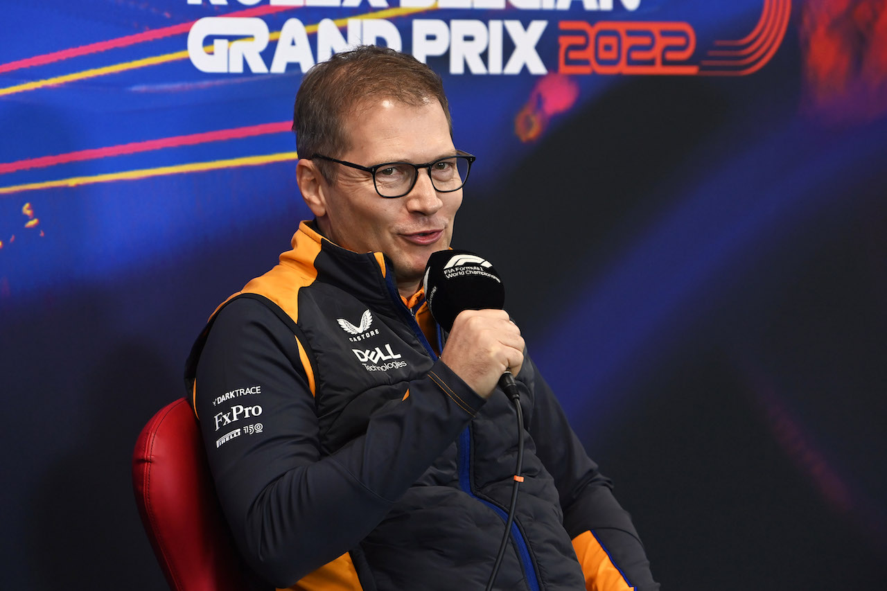 GP BELGIO, Andreas Seidl, McLaren Managing Director in the FIA Press Conference.
27.08.2022. Formula 1 World Championship, Rd 14, Belgian Grand Prix, Spa Francorchamps, Belgium, Qualifiche Day.
- www.xpbimages.com, EMail: requests@xpbimages.com © Copyright: XPB Images
