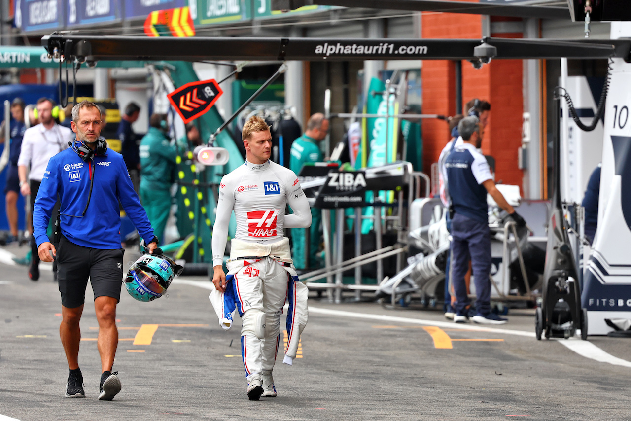 GP BELGIO, Mick Schumacher (GER) Haas F1 Team.
27.08.2022. Formula 1 World Championship, Rd 14, Belgian Grand Prix, Spa Francorchamps, Belgium, Qualifiche Day.
- www.xpbimages.com, EMail: requests@xpbimages.com © Copyright: Batchelor / XPB Images