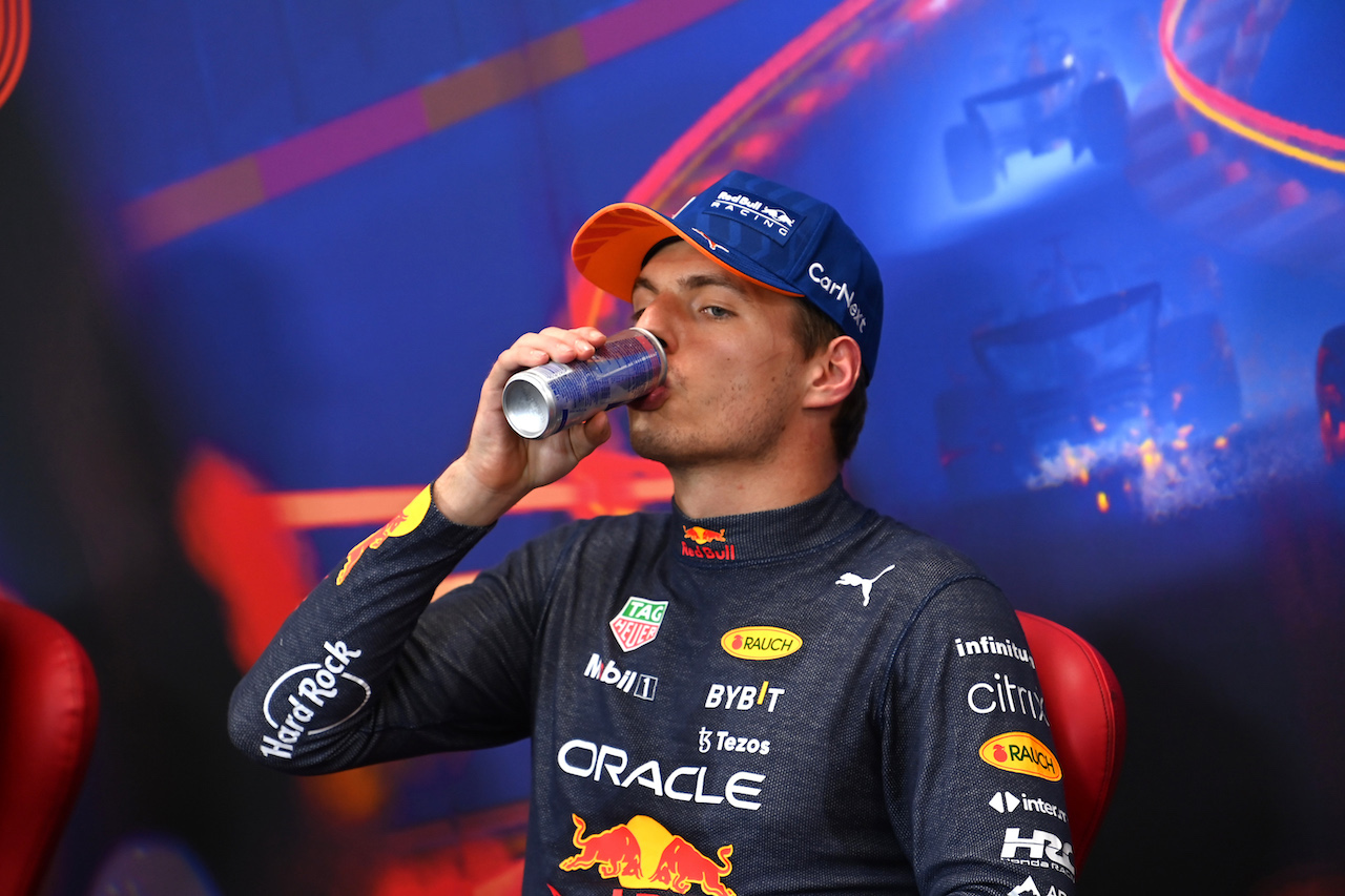 GP BELGIO, Max Verstappen (NLD) Red Bull Racing in the FIA Press Conference.
27.08.2022. Formula 1 World Championship, Rd 14, Belgian Grand Prix, Spa Francorchamps, Belgium, Qualifiche Day.
- www.xpbimages.com, EMail: requests@xpbimages.com © Copyright: XPB Images