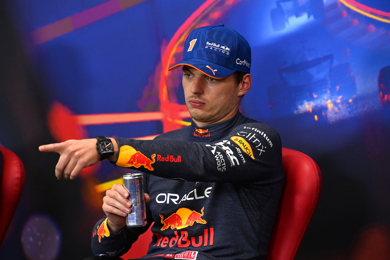 GP BELGIO, Max Verstappen (NLD) Red Bull Racing in the FIA Press Conference.
27.08.2022. Formula 1 World Championship, Rd 14, Belgian Grand Prix, Spa Francorchamps, Belgium, Qualifiche Day.
- www.xpbimages.com, EMail: requests@xpbimages.com © Copyright: XPB Images