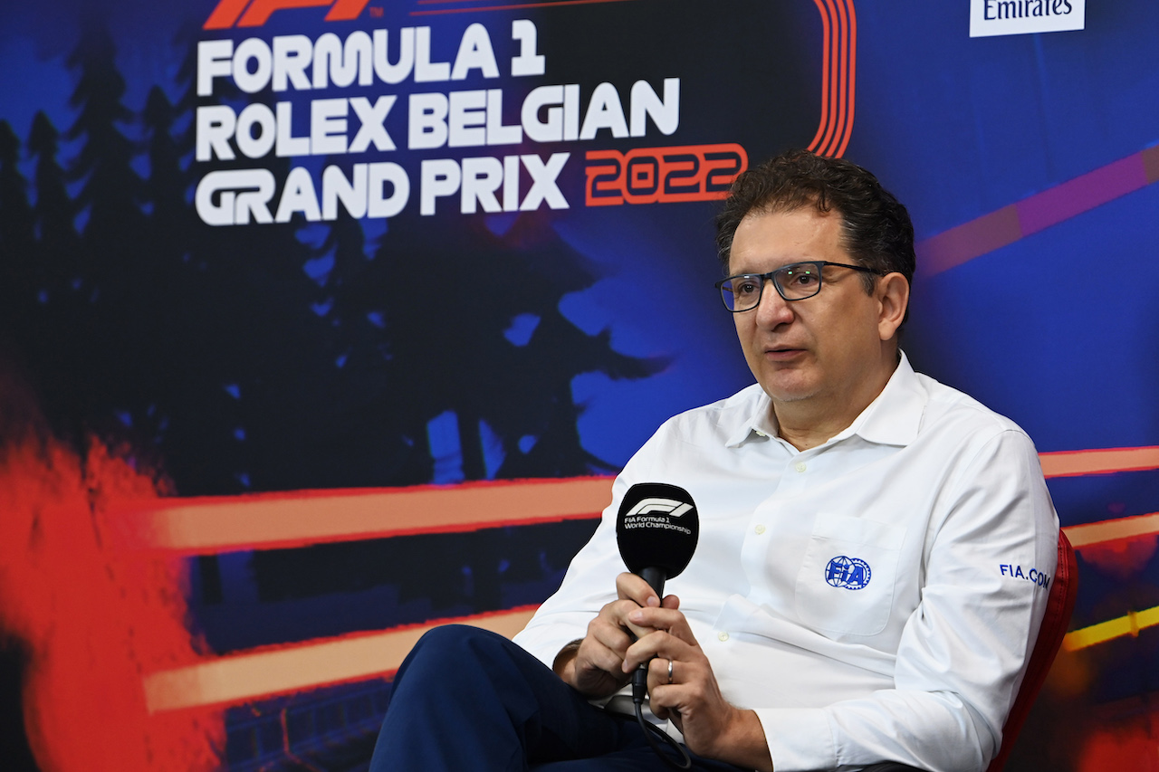 GP BELGIO, Nicholas Tombazis (GRE) FIA Head of Single-Seater Technical Matters in the FIA Press Conference.
27.08.2022. Formula 1 World Championship, Rd 14, Belgian Grand Prix, Spa Francorchamps, Belgium, Qualifiche Day.
- www.xpbimages.com, EMail: requests@xpbimages.com © Copyright: XPB Images