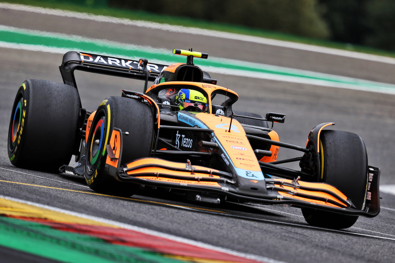 GP BELGIO, Lando Norris (GBR) McLaren MCL36.
27.08.2022. Formula 1 World Championship, Rd 14, Belgian Grand Prix, Spa Francorchamps, Belgium, Qualifiche Day.
- www.xpbimages.com, EMail: requests@xpbimages.com © Copyright: Moy / XPB Images
