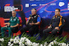 GP BELGIO, (L to R): Mike Krack (LUX) Aston Martin F1 Team, Team Principal; Otmar Szafnauer (USA) Alpine F1 Team, Team Principal; e Andreas Seidl, McLaren Managing Director, in the FIA Press Conference.
27.08.2022. Formula 1 World Championship, Rd 14, Belgian Grand Prix, Spa Francorchamps, Belgium, Qualifiche Day.
- www.xpbimages.com, EMail: requests@xpbimages.com © Copyright: XPB Images
