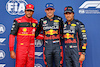 GP BELGIO, Qualifiche top three in parc ferme (L to R): Carlos Sainz Jr (ESP) Ferrari, second; Max Verstappen (NLD) Red Bull Racing, pole position; Sergio Perez (MEX) Red Bull Racing, third.
27.08.2022. Formula 1 World Championship, Rd 14, Belgian Grand Prix, Spa Francorchamps, Belgium, Qualifiche Day.
- www.xpbimages.com, EMail: requests@xpbimages.com © Copyright: Batchelor / XPB Images