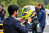 GP BELGIO, (L to R): Mohammed Bin Sulayem (UAE) FIA President with Lewis Hamilton (GBR) Mercedes AMG F1 in qualifying parc ferme.
27.08.2022. Formula 1 World Championship, Rd 14, Belgian Grand Prix, Spa Francorchamps, Belgium, Qualifiche Day.
 - www.xpbimages.com, EMail: requests@xpbimages.com © Copyright: Coates / XPB Images