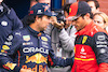 GP BELGIO, (L to R): Sergio Perez (MEX) Red Bull Racing with Carlos Sainz Jr (ESP) Ferrari in qualifying parc ferme.
27.08.2022. Formula 1 World Championship, Rd 14, Belgian Grand Prix, Spa Francorchamps, Belgium, Qualifiche Day.
- www.xpbimages.com, EMail: requests@xpbimages.com © Copyright: Bearne / XPB Images