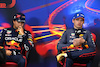 GP BELGIO, (L to R): Sergio Perez (MEX) Red Bull Racing e Max Verstappen (NLD) Red Bull Racing in the FIA Press Conference.
27.08.2022. Formula 1 World Championship, Rd 14, Belgian Grand Prix, Spa Francorchamps, Belgium, Qualifiche Day.
- www.xpbimages.com, EMail: requests@xpbimages.com © Copyright: XPB Images