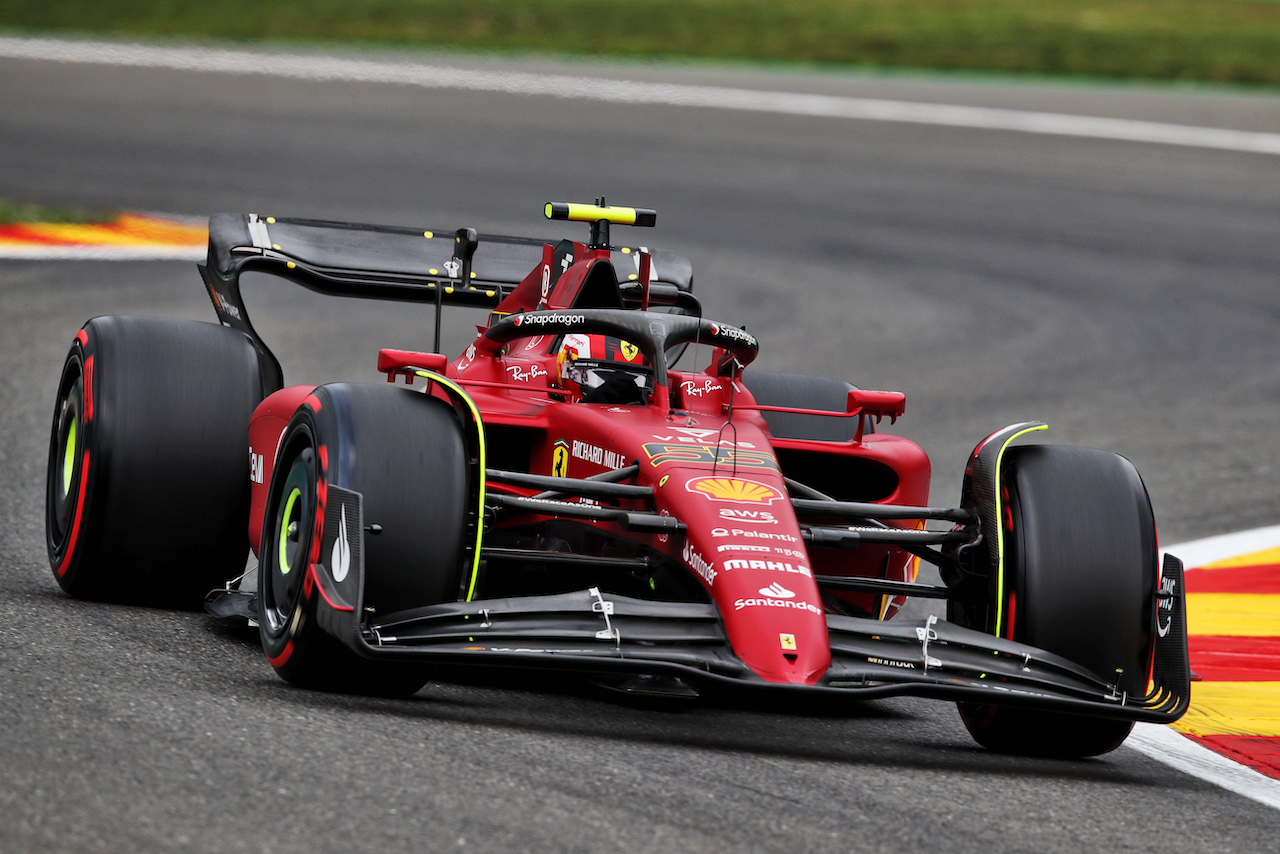 GP BELGIO, Carlos Sainz Jr (ESP) Ferrari F1-75.
26.08.2022. Formula 1 World Championship, Rd 14, Belgian Grand Prix, Spa Francorchamps, Belgium, Practice Day.
 - www.xpbimages.com, EMail: requests@xpbimages.com © Copyright: Coates / XPB Images