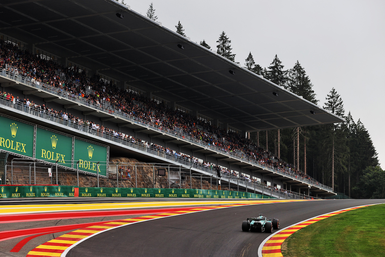 GP BELGIO, Lance Stroll (CDN) Aston Martin F1 Team AMR22.
26.08.2022. Formula 1 World Championship, Rd 14, Belgian Grand Prix, Spa Francorchamps, Belgium, Practice Day.
- www.xpbimages.com, EMail: requests@xpbimages.com © Copyright: Moy / XPB Images