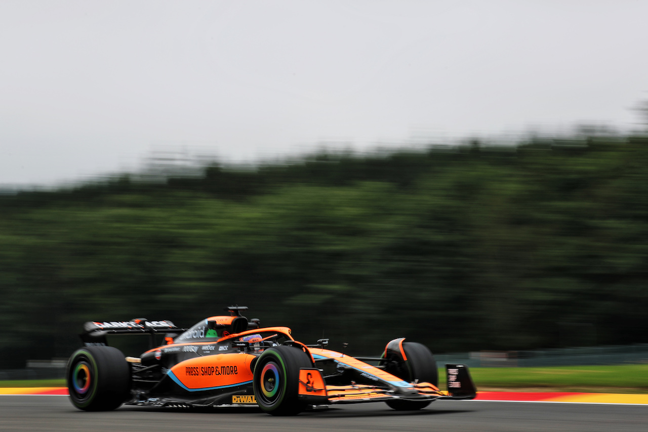GP BELGIO, Daniel Ricciardo (AUS) McLaren MCL36.
26.08.2022. Formula 1 World Championship, Rd 14, Belgian Grand Prix, Spa Francorchamps, Belgium, Practice Day.
 - www.xpbimages.com, EMail: requests@xpbimages.com © Copyright: Coates / XPB Images