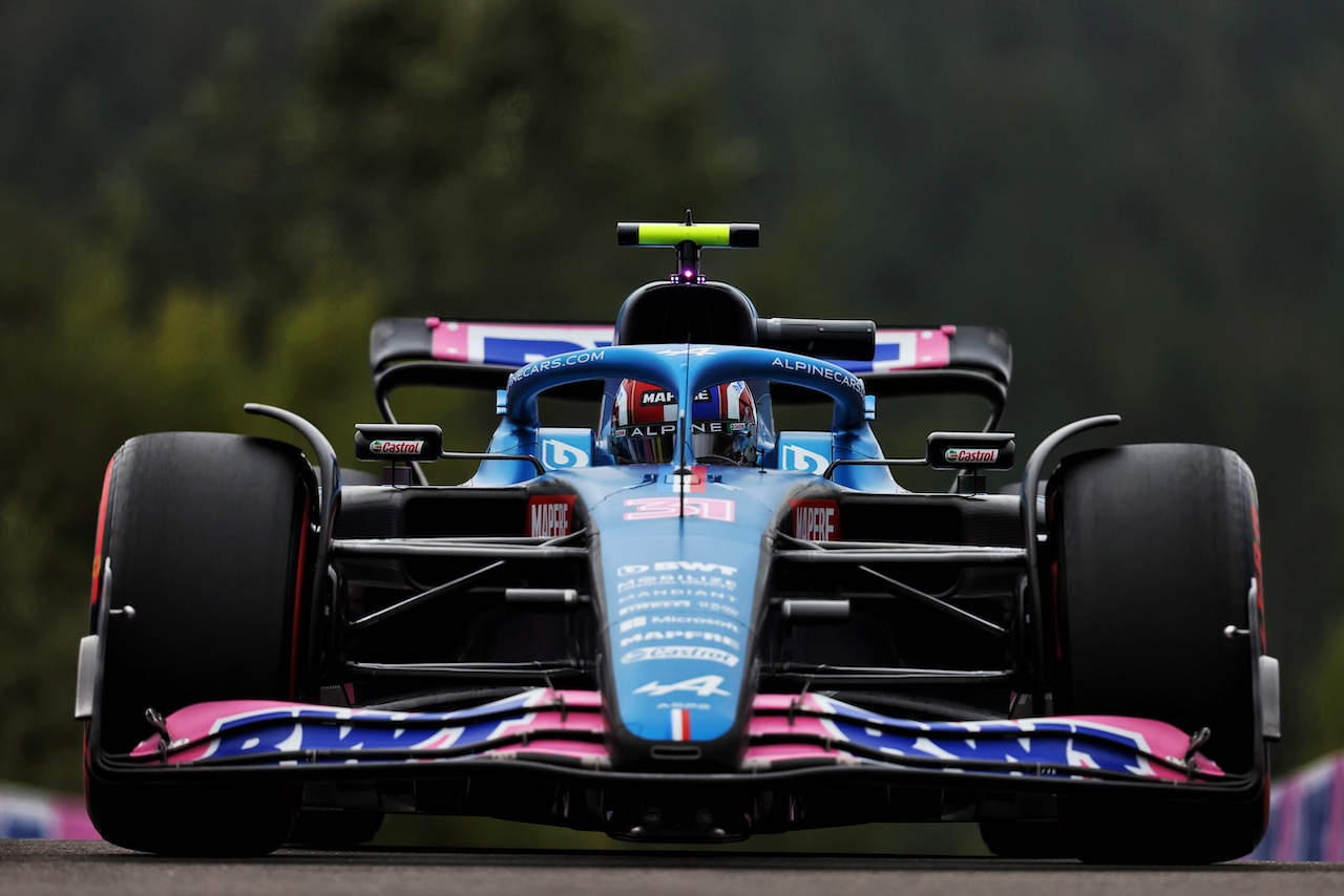 GP BELGIO, Esteban Ocon (FRA) Alpine F1 Team A522.
26.08.2022. Formula 1 World Championship, Rd 14, Belgian Grand Prix, Spa Francorchamps, Belgium, Practice Day.
- www.xpbimages.com, EMail: requests@xpbimages.com © Copyright: Moy / XPB Images