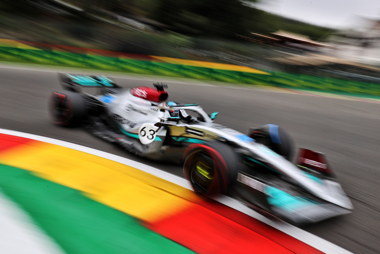 GP BELGIO, George Russell (GBR) Mercedes AMG F1 W13.
26.08.2022. Formula 1 World Championship, Rd 14, Belgian Grand Prix, Spa Francorchamps, Belgium, Practice Day.
- www.xpbimages.com, EMail: requests@xpbimages.com © Copyright: Moy / XPB Images
