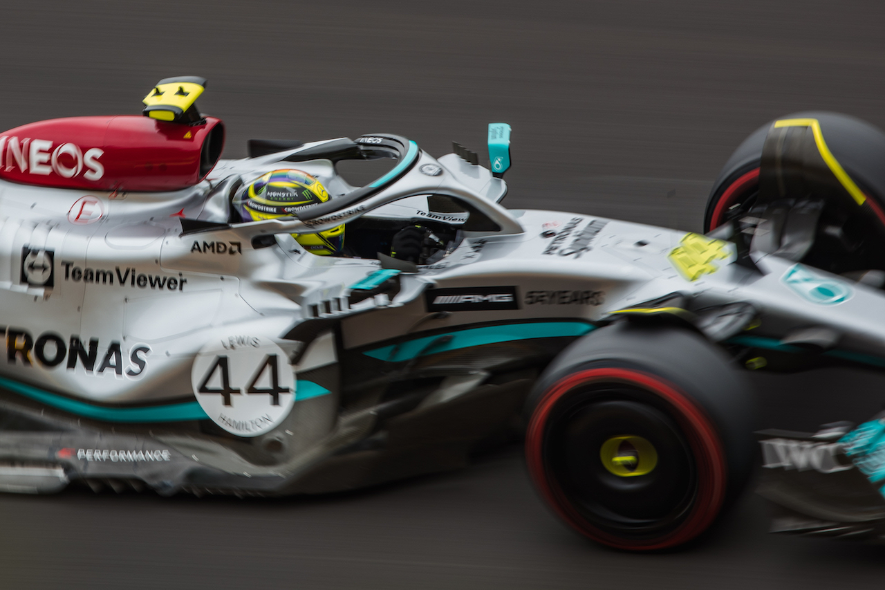 GP BELGIO, Lewis Hamilton (GBR) Mercedes AMG F1 W13.
26.08.2022. Formula 1 World Championship, Rd 14, Belgian Grand Prix, Spa Francorchamps, Belgium, Practice Day.
- www.xpbimages.com, EMail: requests@xpbimages.com © Copyright: Bearne / XPB Images