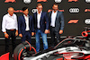 GP BELGIO, (L to R): Stefano Domenicali (ITA) Formula One President e CEO; Mohammed Bin Sulayem (UAE) FIA President; Markus Duesmann (GER) Audi Chief Executive Officer; e Oliver Hoffmann (GER) Audi Member of the Board of Management for Technical Development - with a showcar in the pits as Audi has officially registered as an F1 engine manufacturer for the 2026 regulations.
26.08.2022. Formula 1 World Championship, Rd 14, Belgian Grand Prix, Spa Francorchamps, Belgium, Practice Day.
- www.xpbimages.com, EMail: requests@xpbimages.com © Copyright: Batchelor / XPB Images