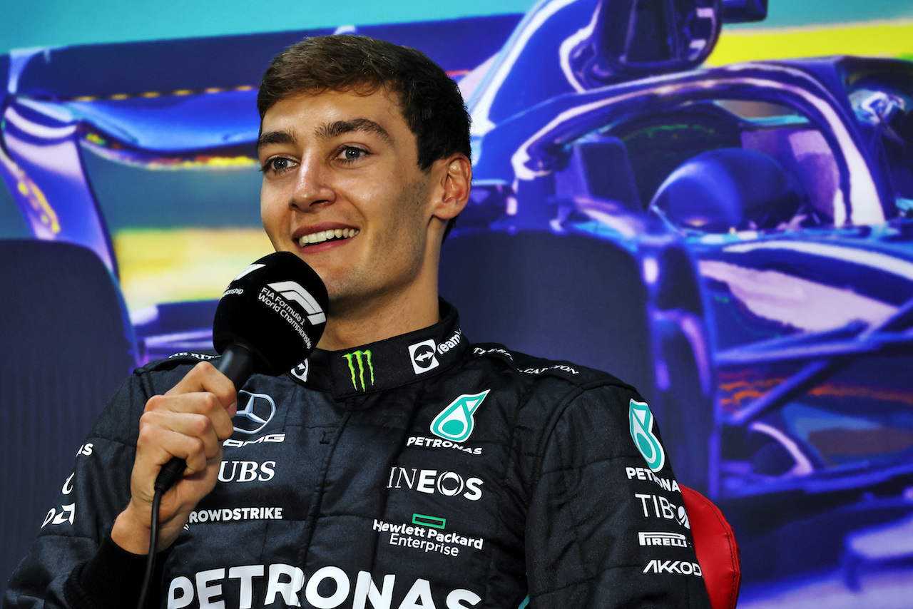 GP BRASILE, George Russell (GBR) Mercedes AMG F1 in the post race FIA Press Conference.
13.11.2022. Formula 1 World Championship, Rd 21, Brazilian Grand Prix, Sao Paulo, Brazil, Gara Day.
- www.xpbimages.com, EMail: requests@xpbimages.com © Copyright: Bearne / XPB Images