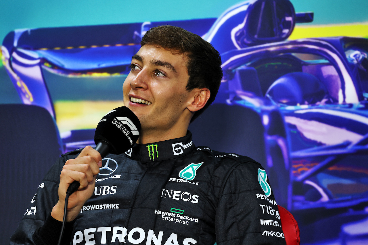 GP BRASILE, George Russell (GBR) Mercedes AMG F1 in the post race FIA Press Conference.
13.11.2022. Formula 1 World Championship, Rd 21, Brazilian Grand Prix, Sao Paulo, Brazil, Gara Day.
- www.xpbimages.com, EMail: requests@xpbimages.com © Copyright: Bearne / XPB Images