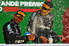 GP BRASILE, (L to R): second placed Lewis Hamilton (GBR) Mercedes AMG F1 e vincitore George Russell (GBR) Mercedes AMG F1 on the podium.
13.11.2022. Formula 1 World Championship, Rd 21, Brazilian Grand Prix, Sao Paulo, Brazil, Gara Day.
 - www.xpbimages.com, EMail: requests@xpbimages.com © Copyright: Coates / XPB Images
