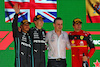 GP BRASILE, The podium (L to R): Lewis Hamilton (GBR) Mercedes AMG F1, second; George Russell (GBR) Mercedes AMG F1, vincitore; Riccardo Musconi (ITA) Mercedes AMG F1 Performance Engineer; Carlos Sainz Jr (ESP) Ferrari, third.
13.11.2022. Formula 1 World Championship, Rd 21, Brazilian Grand Prix, Sao Paulo, Brazil, Gara Day.
 - www.xpbimages.com, EMail: requests@xpbimages.com © Copyright: Coates / XPB Images