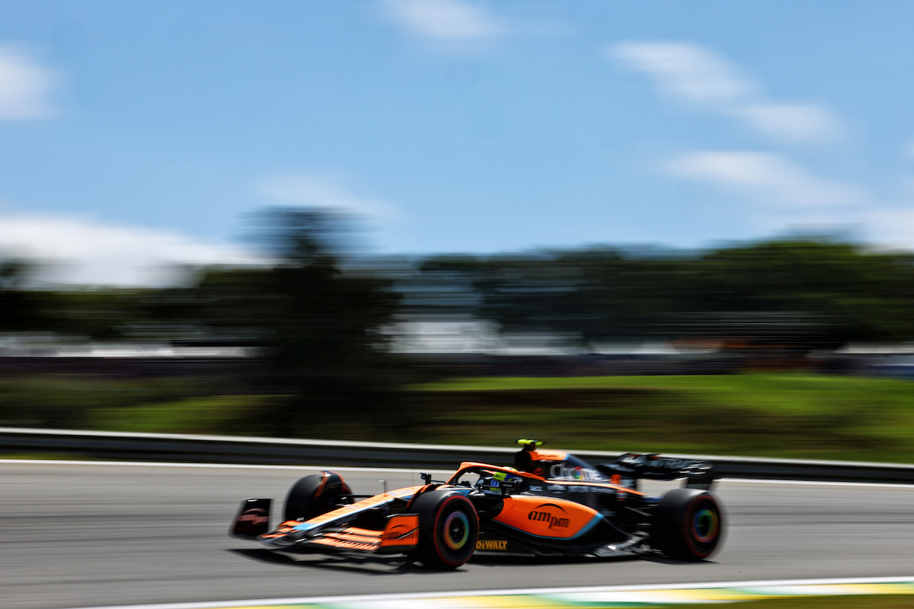 GP BRASILE, Lando Norris (GBR) McLaren MCL36.
12.11.2022. Formula 1 World Championship, Rd 21, Brazilian Grand Prix, Sao Paulo, Brazil, Sprint Day.
 - www.xpbimages.com, EMail: requests@xpbimages.com © Copyright: Coates / XPB Images