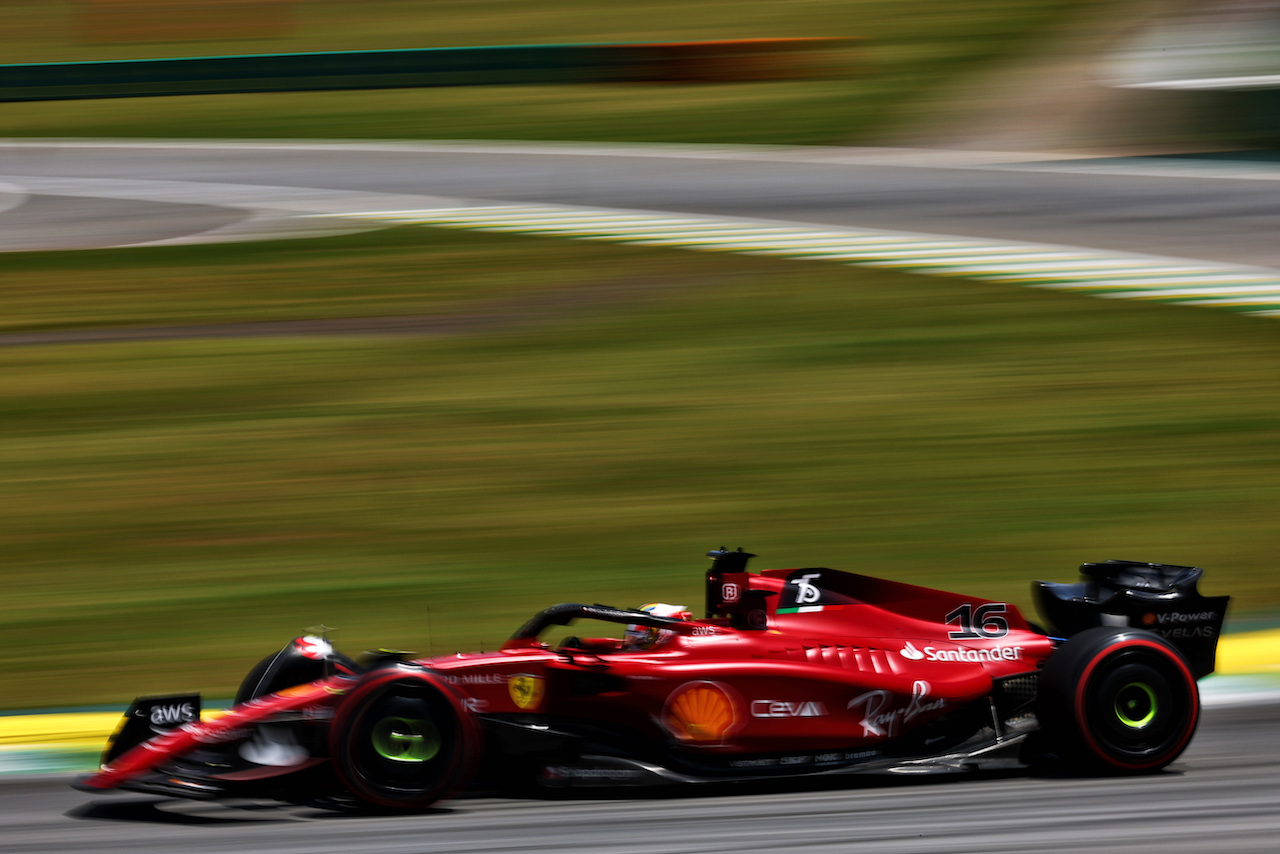 GP BRASILE, Charles Leclerc (MON) Ferrari F1-75.
12.11.2022. Formula 1 World Championship, Rd 21, Brazilian Grand Prix, Sao Paulo, Brazil, Sprint Day.
 - www.xpbimages.com, EMail: requests@xpbimages.com © Copyright: Coates / XPB Images