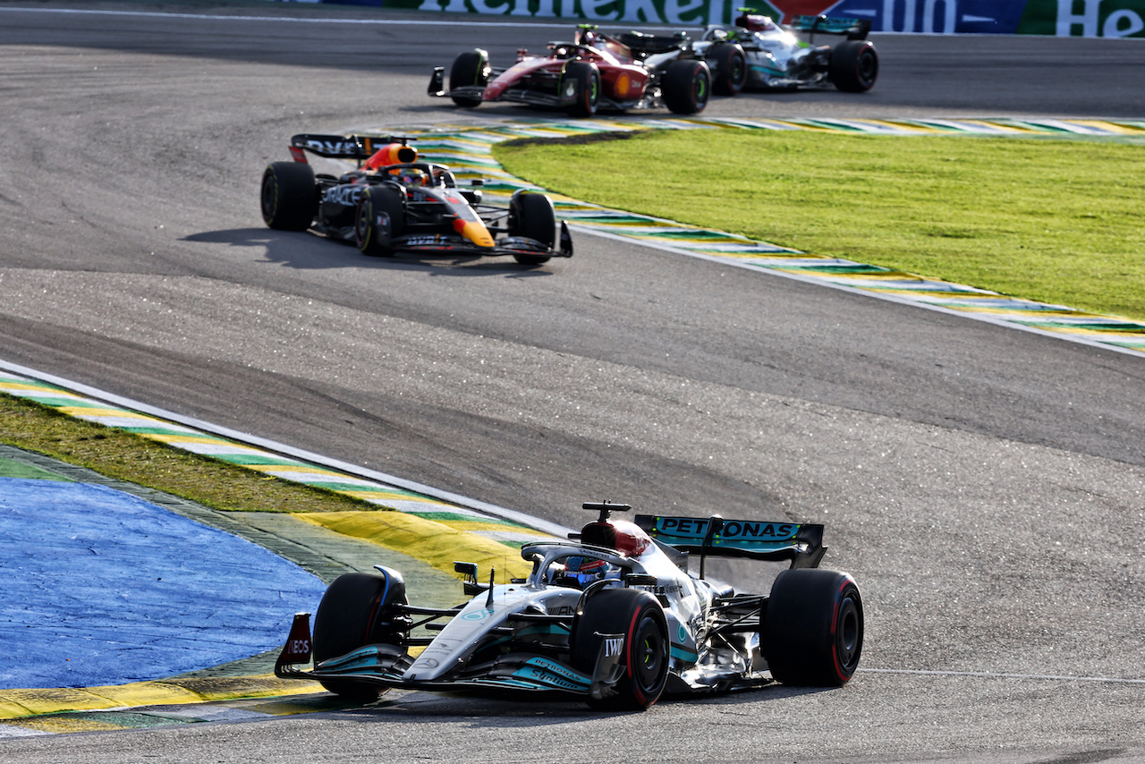 GP BRASILE, George Russell (GBR) Mercedes AMG F1 W13.
12.11.2022. Formula 1 World Championship, Rd 21, Brazilian Grand Prix, Sao Paulo, Brazil, Sprint Day.
- www.xpbimages.com, EMail: requests@xpbimages.com © Copyright: Batchelor / XPB Images