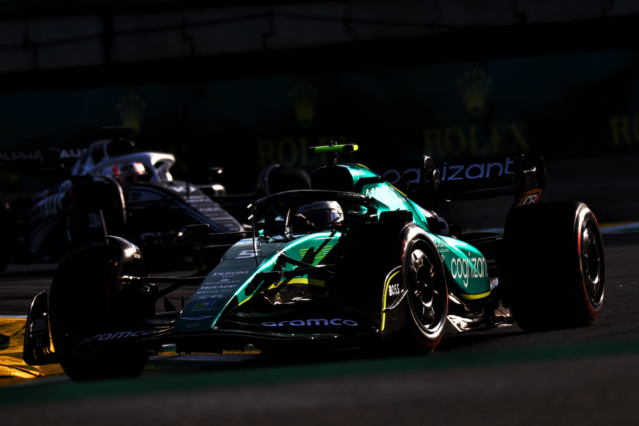 GP BRASILE, Sebastian Vettel (GER) Aston Martin F1 Team AMR22.
12.11.2022. Formula 1 World Championship, Rd 21, Brazilian Grand Prix, Sao Paulo, Brazil, Sprint Day.
 - www.xpbimages.com, EMail: requests@xpbimages.com © Copyright: Coates / XPB Images