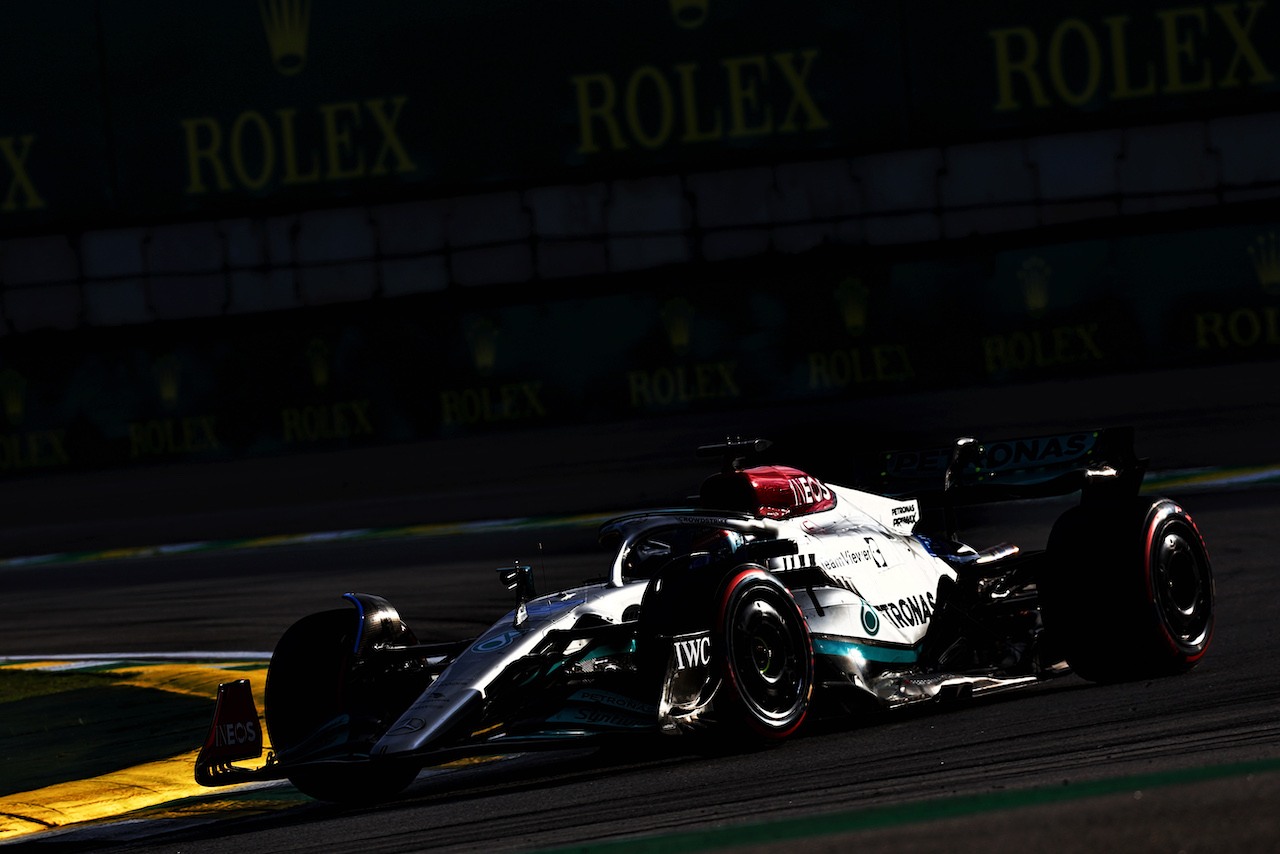GP BRASILE, George Russell (GBR) Mercedes AMG F1 W13.
12.11.2022. Formula 1 World Championship, Rd 21, Brazilian Grand Prix, Sao Paulo, Brazil, Sprint Day.
 - www.xpbimages.com, EMail: requests@xpbimages.com © Copyright: Coates / XPB Images