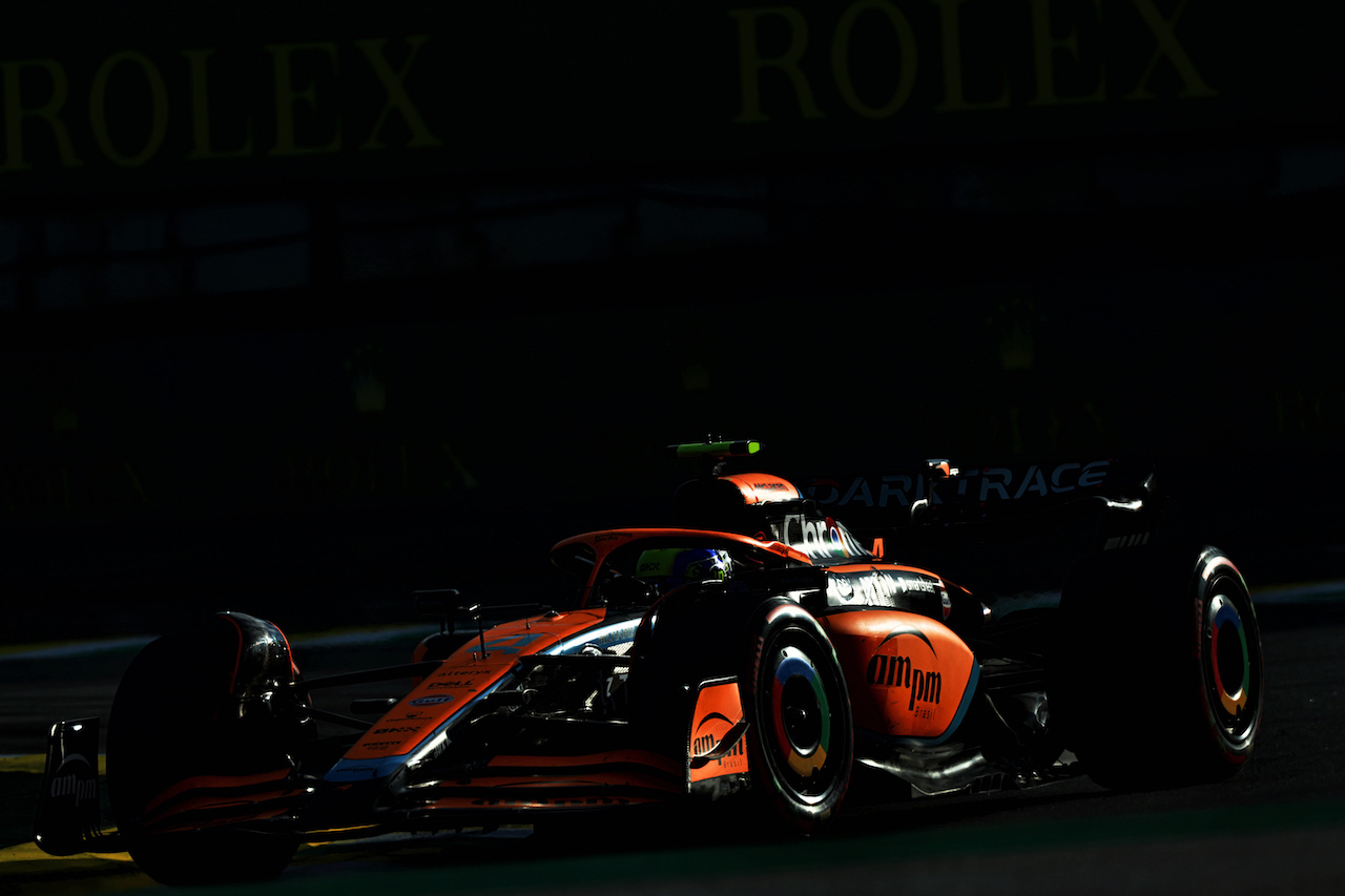 GP BRASILE, Lando Norris (GBR) McLaren MCL36.
12.11.2022. Formula 1 World Championship, Rd 21, Brazilian Grand Prix, Sao Paulo, Brazil, Sprint Day.
 - www.xpbimages.com, EMail: requests@xpbimages.com © Copyright: Coates / XPB Images