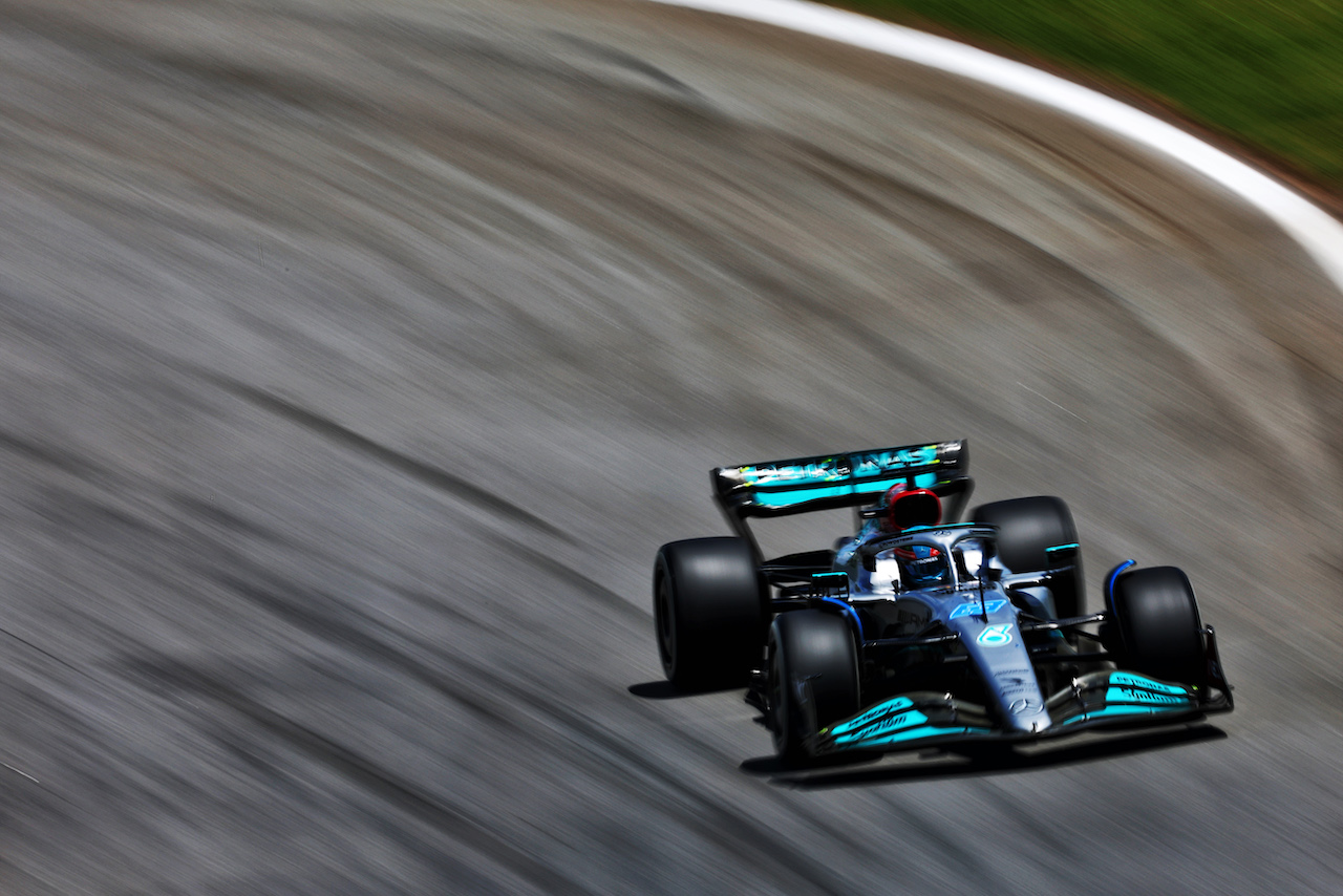 GP BRASILE, George Russell (GBR) Mercedes AMG F1 W13.
12.11.2022. Formula 1 World Championship, Rd 21, Brazilian Grand Prix, Sao Paulo, Brazil, Sprint Day.
 - www.xpbimages.com, EMail: requests@xpbimages.com © Copyright: Coates / XPB Images