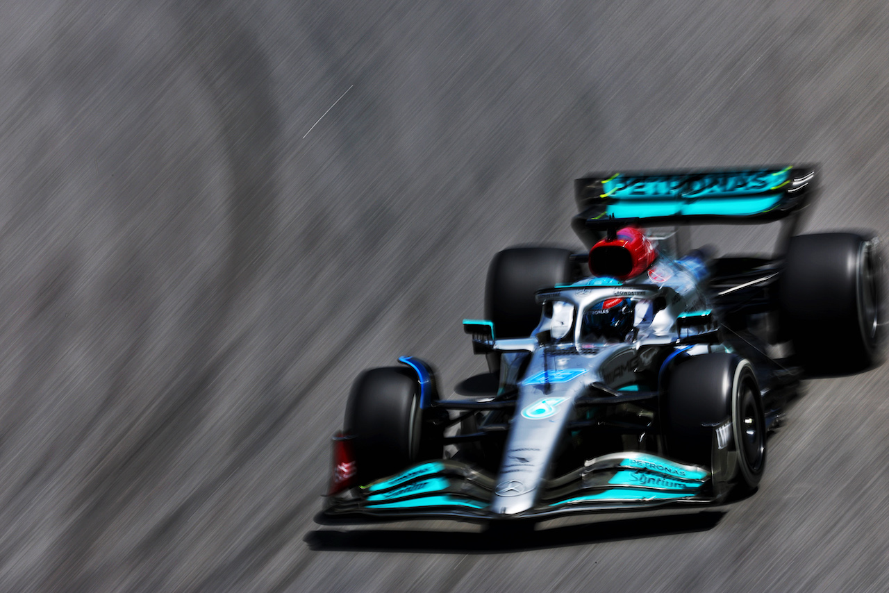 GP BRASILE, George Russell (GBR) Mercedes AMG F1 W13.
12.11.2022. Formula 1 World Championship, Rd 21, Brazilian Grand Prix, Sao Paulo, Brazil, Sprint Day.
 - www.xpbimages.com, EMail: requests@xpbimages.com © Copyright: Coates / XPB Images