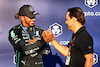 GP BRASILE, (L to R): Lewis Hamilton (GBR) Mercedes AMG F1 with Felipe Massa (BRA) FIA Drivers' Commission President in Sprint parc ferme.
12.11.2022. Formula 1 World Championship, Rd 21, Brazilian Grand Prix, Sao Paulo, Brazil, Sprint Day.
- www.xpbimages.com, EMail: requests@xpbimages.com © Copyright: Batchelor / XPB Images