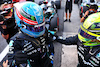 GP BRASILE, George Russell (GBR) Mercedes AMG F1 celebrates finishing first in Sprint parc ferme with third placed team mate Lewis Hamilton (GBR) Mercedes AMG F1.
12.11.2022. Formula 1 World Championship, Rd 21, Brazilian Grand Prix, Sao Paulo, Brazil, Sprint Day.
- www.xpbimages.com, EMail: requests@xpbimages.com © Copyright: Batchelor / XPB Images