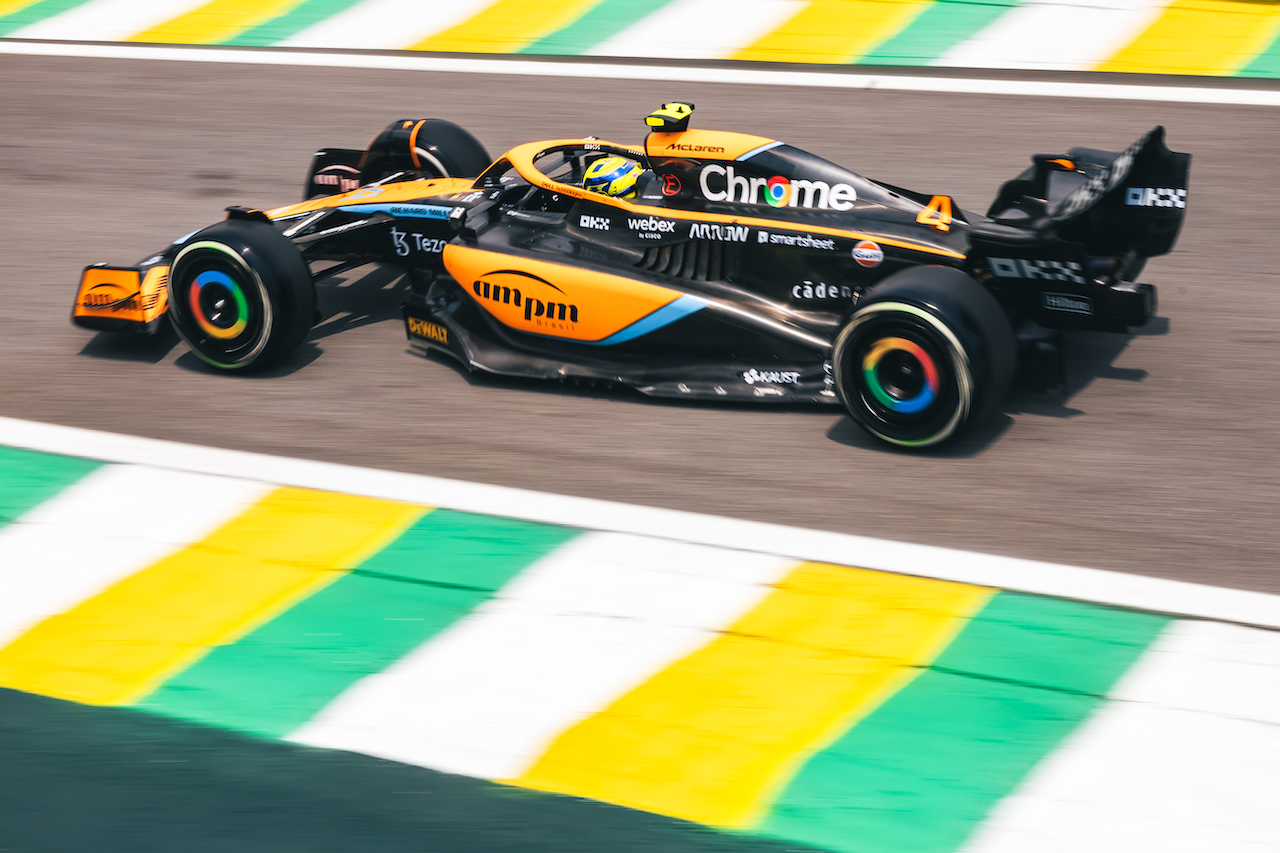 GP BRASILE, Lando Norris (GBR) McLaren MCL36.
11.11.2022. Formula 1 World Championship, Rd 21, Brazilian Grand Prix, Sao Paulo, Brazil, Qualifiche Day.
- www.xpbimages.com, EMail: requests@xpbimages.com © Copyright: Bearne / XPB Images