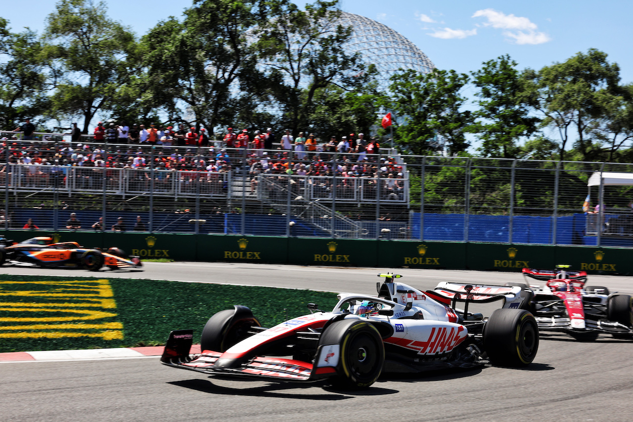 GP CANADA, Mick Schumacher (GER) Haas VF-22.

19.06.2022. Formula 1 World Championship, Rd 9, Canadian Grand Prix, Montreal, Canada, Gara Day.
- www.xpbimages.com, EMail: requests@xpbimages.com © Copyright: Bearne / XPB Images