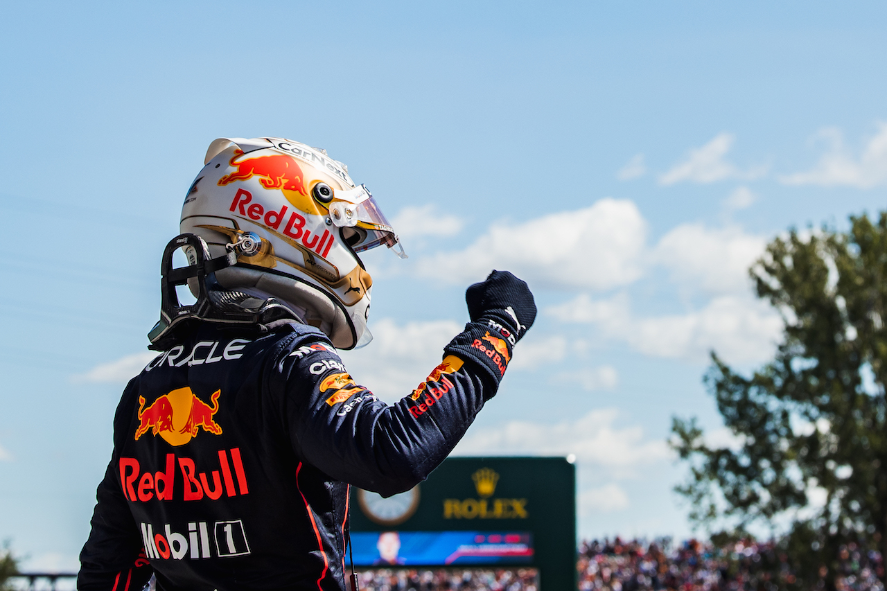 GP CANADA, Gara winner Max Verstappen (NLD) Red Bull Racing celebrates in parc ferme.
19.06.2022. Formula 1 World Championship, Rd 9, Canadian Grand Prix, Montreal, Canada, Gara Day.
- www.xpbimages.com, EMail: requests@xpbimages.com © Copyright: Bearne / XPB Images
