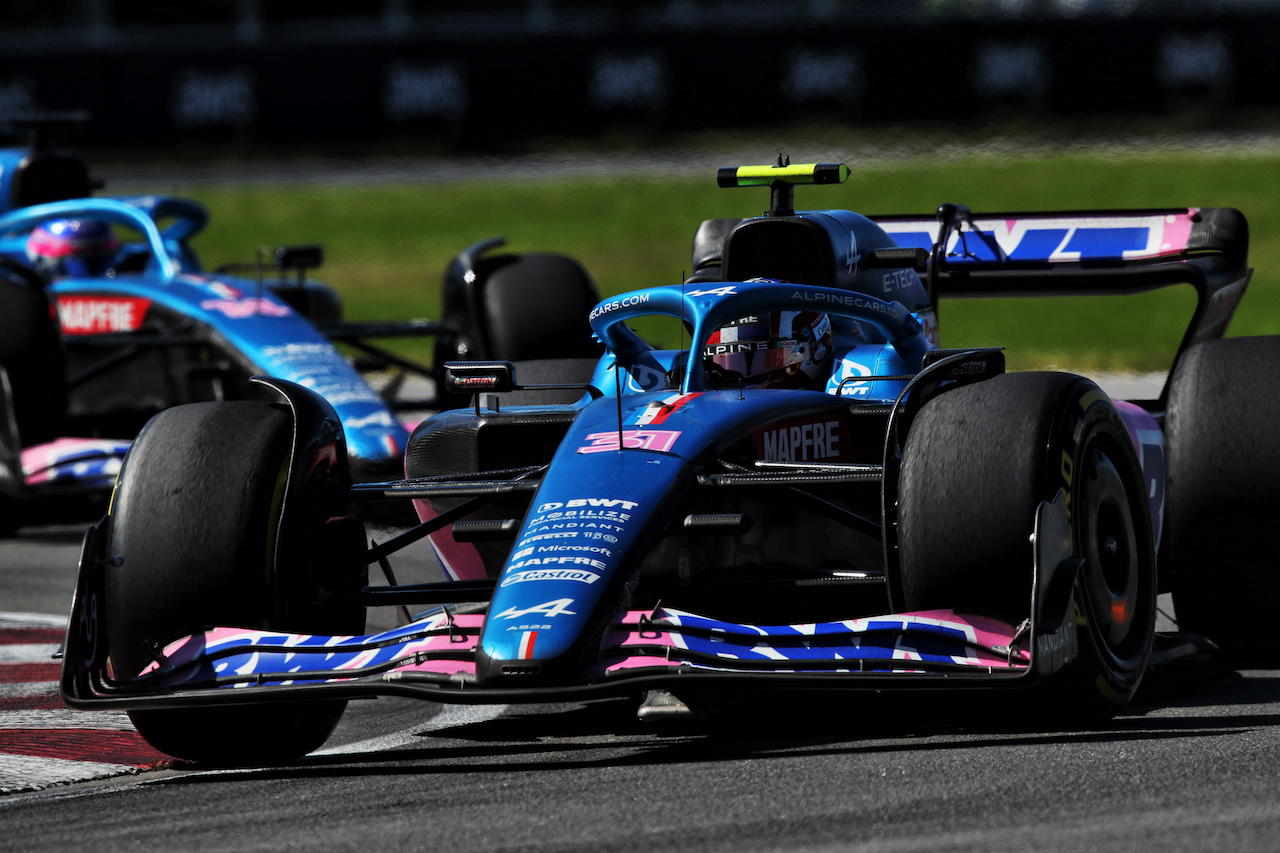 GP CANADA, Esteban Ocon (FRA) Alpine F1 Team A522.
19.06.2022. Formula 1 World Championship, Rd 9, Canadian Grand Prix, Montreal, Canada, Gara Day.
 - www.xpbimages.com, EMail: requests@xpbimages.com © Copyright: Coates / XPB Images