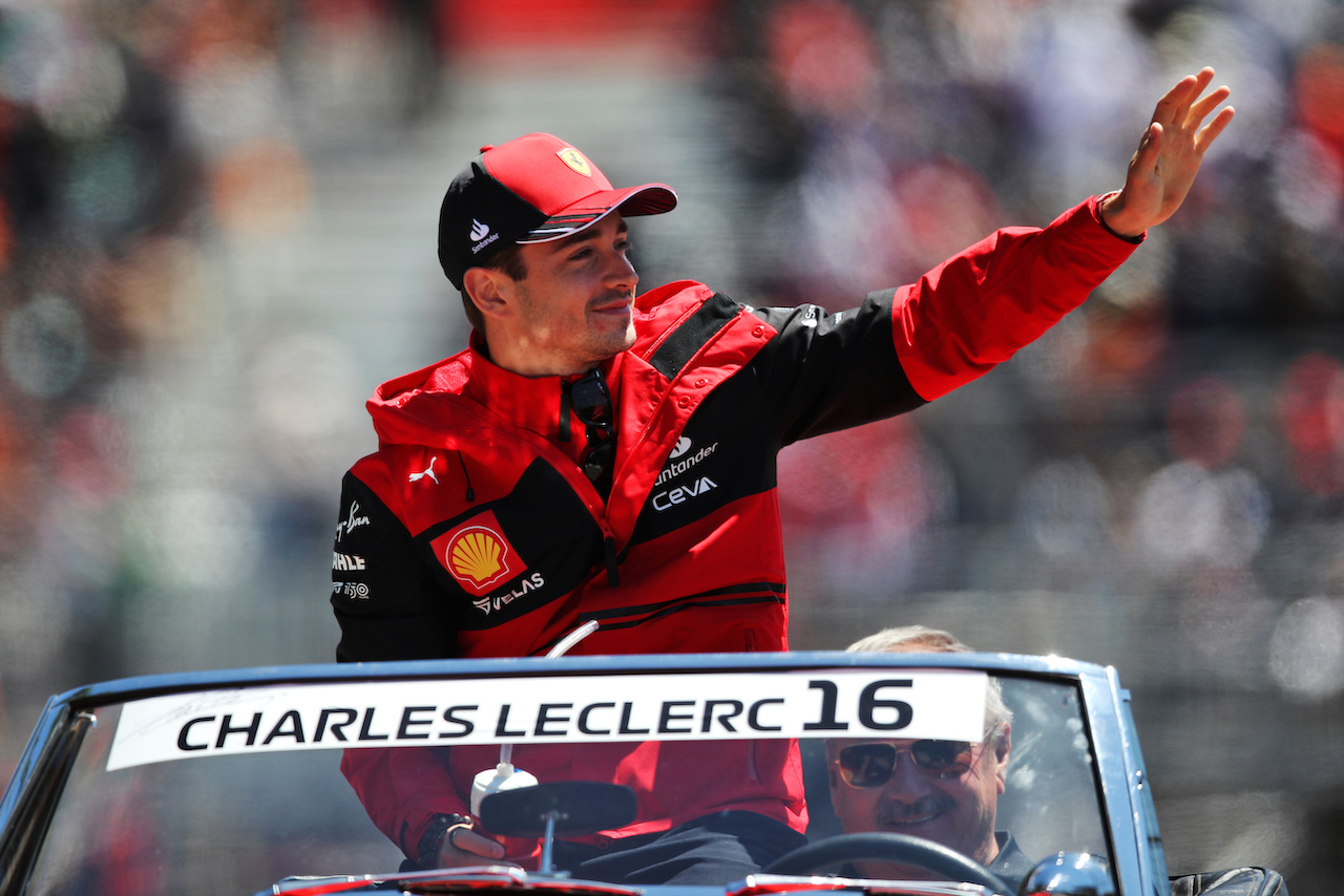 GP CANADA, Charles Leclerc (MON) Ferrari on the drivers parade.
19.06.2022. Formula 1 World Championship, Rd 9, Canadian Grand Prix, Montreal, Canada, Gara Day.
 - www.xpbimages.com, EMail: requests@xpbimages.com © Copyright: Coates / XPB Images